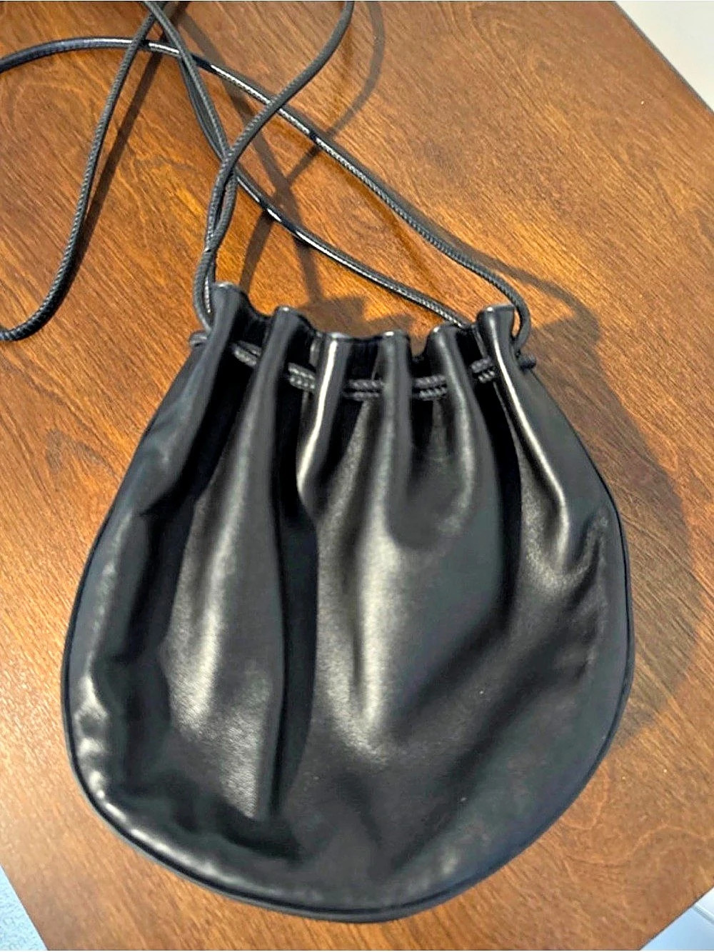 COS Black Leather Pouch